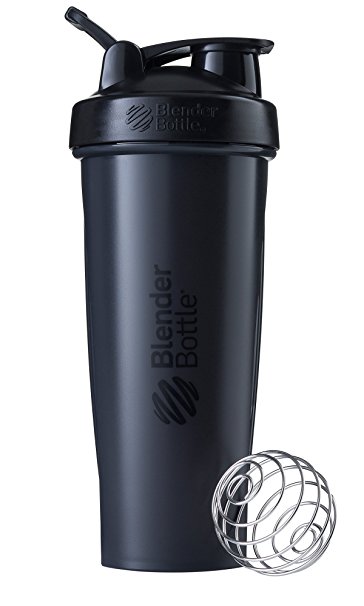 BlenderBottle Classic Loop Top Shaker Bottle, Full Color Black, 32-Ounce Loop Top