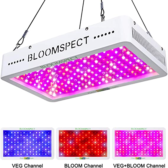 BLOOMSPECT Double Chips Series 1500W LED Grow Light Full Spectrum for Indoor Plants Veg and Flower with Double Switch (150pcs 10W LEDs)