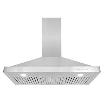 Cosmo 63190FT900 36 in. Wall Mount Range Hood with Push Button Controls, LED Lighting and Permanent Filters