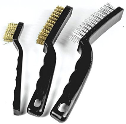 Performance Tool W1148 Brass, and Stainless Steel 3-Piece Brush Set