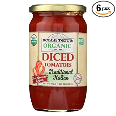 Bella Terra Diced Italian Plum San Marzano Tomato, 24 Ounce - 6 per case.