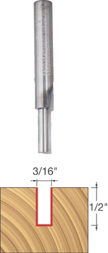 Freud 3/16" (Dia.) Double Flute Straight Bit with 1/4" Shank (04-102)