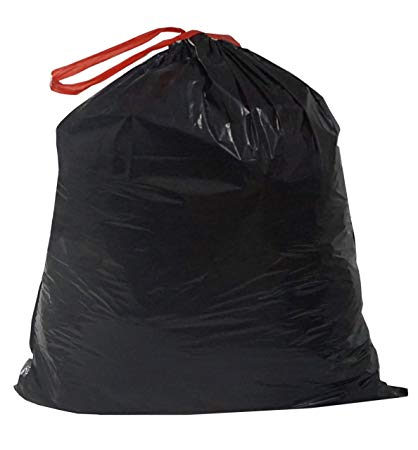 Besli 2.6 Gallon Drawstring Strong Trash Bag Garbage Bag (2.6 Gallon(90 Bags), Black)