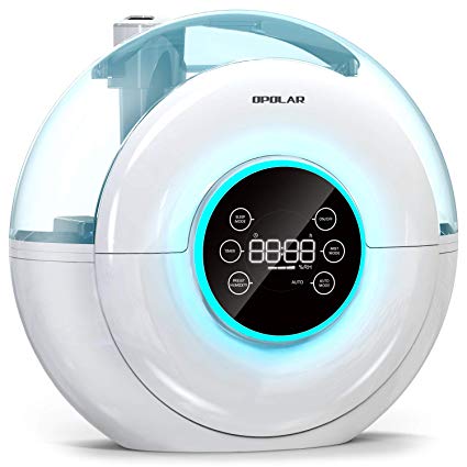 OPOLAR Cool Mist Digital Ultrasonic Humidifier for Baby and Bedroom,4 L/1.05 Gallon, Timer, Preset Humidity, Quiet Operation,Filter-Free, 3 Mist Modes, 12-26 Working Hrs, Sleep and Auto Mode