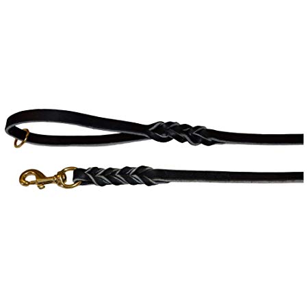 Redline K9 Ultra Leather Dog Leash - Very Soft - Amish Made - Used By the Top Trainers