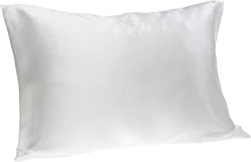 Spasilk 100-Percent Pure Silk Facial Beauty Pillowcase, Standard/Queen, White
