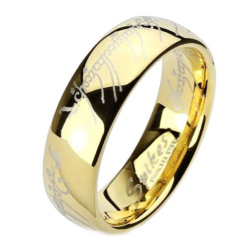 Eregion: Replica the One Ring Hobbit Lord Of, Comfort Fit Ring 316 Steel, 3259