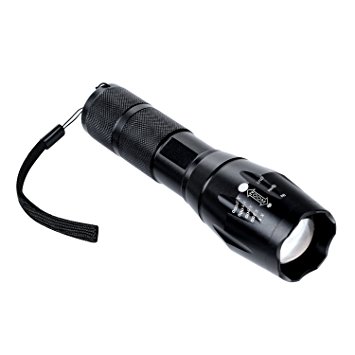 LED Flashlight Turata Brightest Handheld Tactical Flashlight with Adjustable Focus and 5 Light Modes