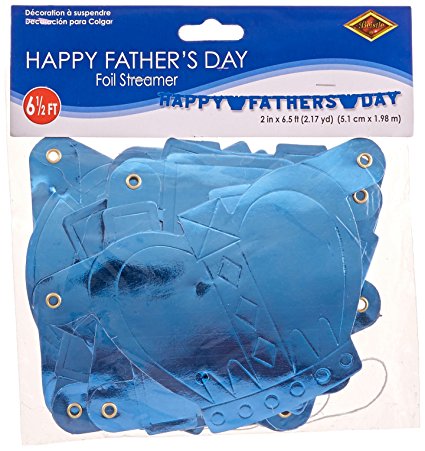 Foil Happy Father's Day Streamer Party Accessory (1 count) (1/Pkg)