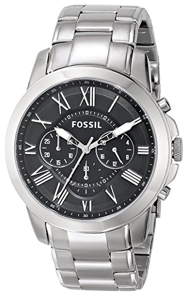 Fossil Men's FS4736 Grant Stainless Steel Bracelet Watch