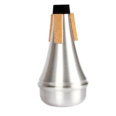 Andoer Trumpet Straight Mute Sourdine Aluminum Alloy Silver Color