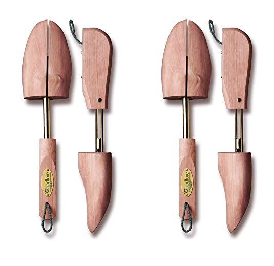 Woodlore Women’s Shoe Trees Adjustable 2-Pack (For 2 pair of Shoes), Aromatic Cedar Wood, USA Made