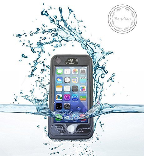 iPhone 5S Waterproof Case, Bessmate IP 68 Waterproof, Dustproof, Snowproof, Shockproof Protrctive Carrying Cover Cases with Fingerprint Recognition Touch ID for iPhone 5S (Black)