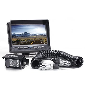 Rear View Safety Backup Camera System with Trailer Tow Quick Connect/Disconnect Kit RVS-770613-213 (Black)