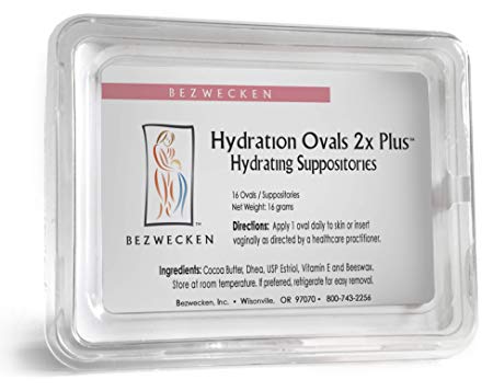 Bezwecken – Hydration Ovals 2X Plus DHEA – 16 Extra Strength Oval Suppositories | Same Trusted Formula, New Improved Shape | Professionally Formulated to Alleviate Vaginal Dryness in Menopausal Women