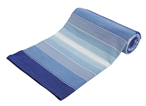 Arus All Season Collection Cotton Blend Throw Blanket, Blue Design, 60X80