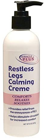 8oz Restless Legs Calming Creme to Help Combat Fatigue, Irritability, Itching, Crawling, Shaking. by Miracle Plus
