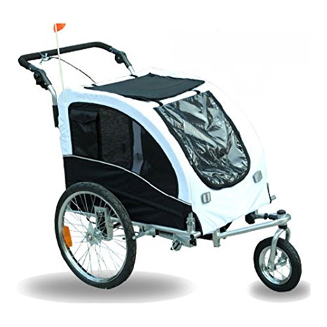 Aosom Elite II Pet Dog Bike Bicycle Trailer Stroller Jogger w/ Suspension