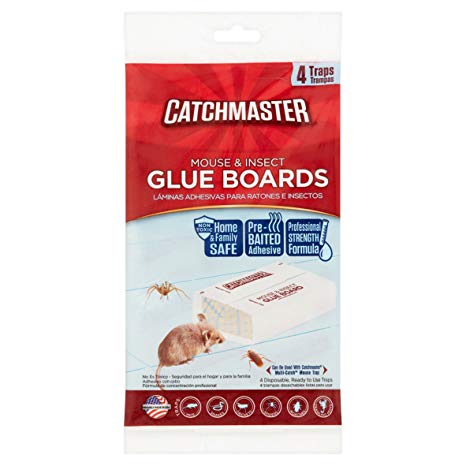 Catchmaster Value Pack! 100% Safe Home Pest Traps (Mouse & Insect Glue Traps, 4 Traps)