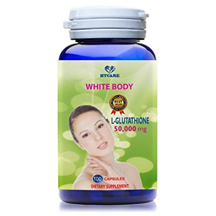 WHITE BODY - L-Glutathione 1500 mg PURE 100% - NATURAL SKIN LIGHTENING PILLS - Support Whitening skin for women and men - 100 days supply
