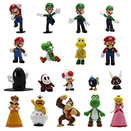 winemana 18 Pcs PVC Super Mario Brothers Figures Set Children’s Toy