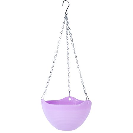 Mkono Hanging Flower Plant Pot Chain Basket Planter Holder 1pcs--Purple