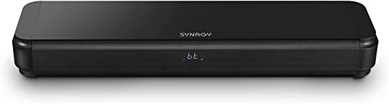SYNAGY 2.1ch Sound Bar with Built-in Subwoofer, Bluetooth Home Theater Audio Soundbars for TV, Compact Soundbar with HDMI ARC/Optical/Aux-in/Line-in/USB Connectivity, 3 EQ Presets, Adjustable Bass