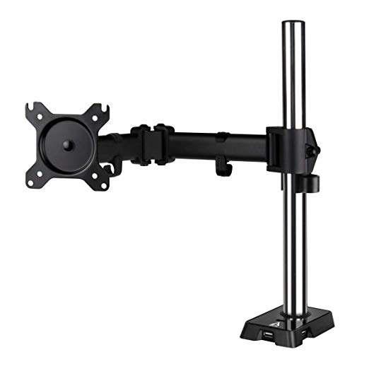 ARCTIC Z1 (Gen 3) - Monitor Arm with 4-Port USB Hub for 13'' – 43''/49'' Ultrawide, Up to 15 kg Weight Capacity (33 lbs), 360 Degrees Rotation, Easy Monitor Mount Adjustment – Black