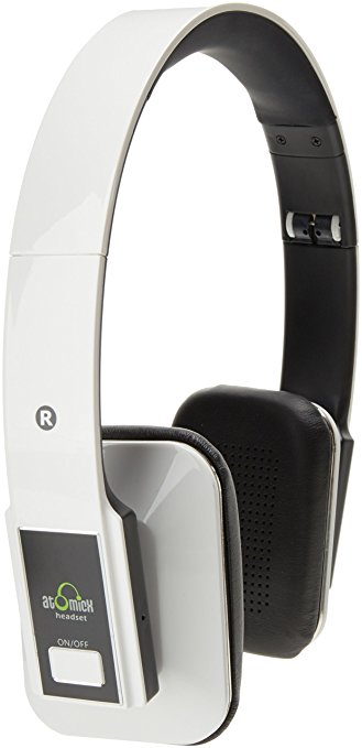 2UW2467 - iDeaUSA AtomicX HP001BT-W Bluetooth Headphone w/ Mic (White)