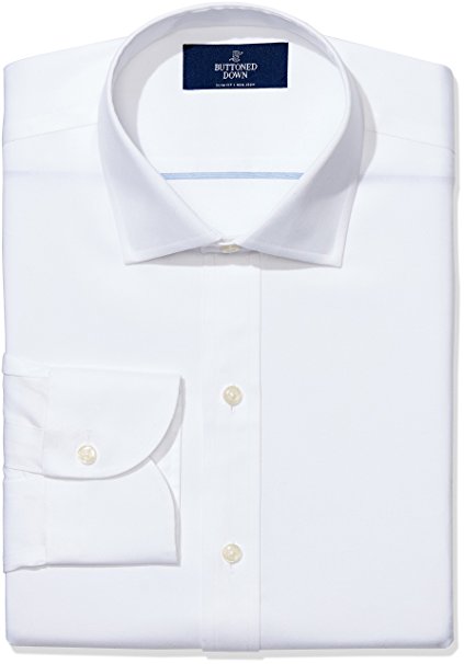 Buttoned Down Men's Slim Fit Spread-Collar Solid Non-Iron Dress Shirt