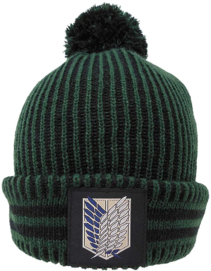 Ripple Junction Attack on Titan Season 3 Scout Regiment Ribbed Stitched Beanie Green