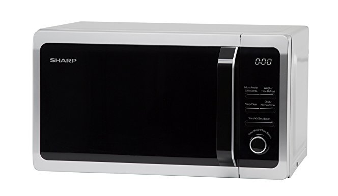 Sharp R664 Compact Grill Microwave, 20 Litre, 800 W, Silver