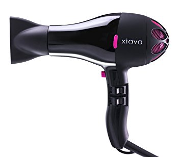 xtava Anemone Wind Flower 1875W Professional Ionic Ceramic Hair Dryer - Compact and Ergonomically Designed for Effortless Styling - Pink Petals