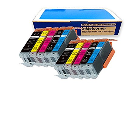 Inkjetcorner Compatible 10 PACK INK CARTRIDGES for CANON PGI-250XL CLI-251XL Pixma MG5420 MG5422 MG5522 MG5520 MG6420 Printer (Shows Ink Levels)