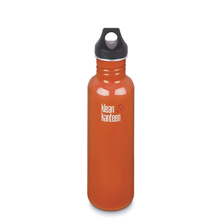 Klean Kanteen Classic Single Wall Stainless Steel Water Bottle with Leak Proof Loop Cap