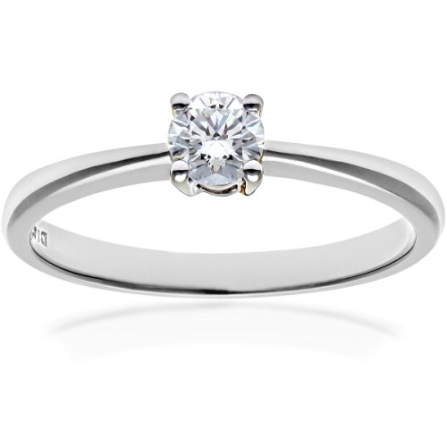 Naava 18ct Engagement Ring, IJ/I Certified Diamond, Round Brilliant, 1.00ct