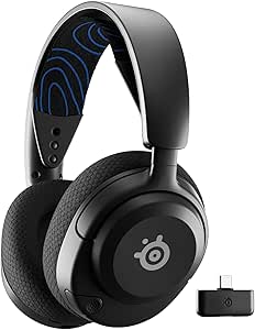 SteelSeries Arctis Nova 5P Casque Gaming PS5 Sans Fil - Haut-parleurs magnétiques néodyme - 100  profils audio - Batterie 60h - 2,4GHz ou BT - Micro ClearCast Gen 2.X - Pour PS4/5, PC, Switch, Mobile