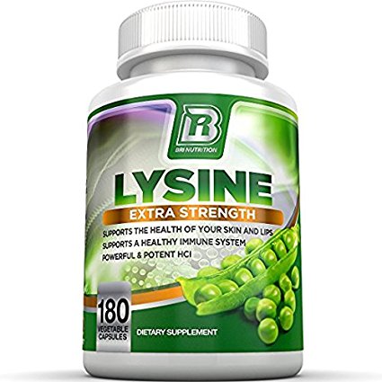 BRI Nutrition L-Lysine 180 Servings Per Bottle - Super 500mg Veggie Capsules