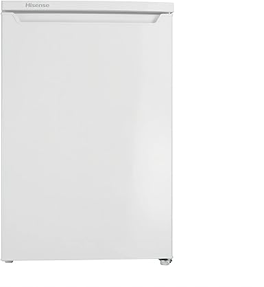 Hisense RR154D4AW2 - Frigorífico pequeño de una puerta reversible, 119 L de capacidad neta, 84.5 cm de alto, silencioso 40 dBA, Plástico, Blanco