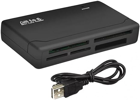 Acuvar High Speed Compact All-in-1 480Mbps Memory Card Reader and Writer for SD/SDHC, Micro SD, CF, XD, MS/Pro & Duo Cards