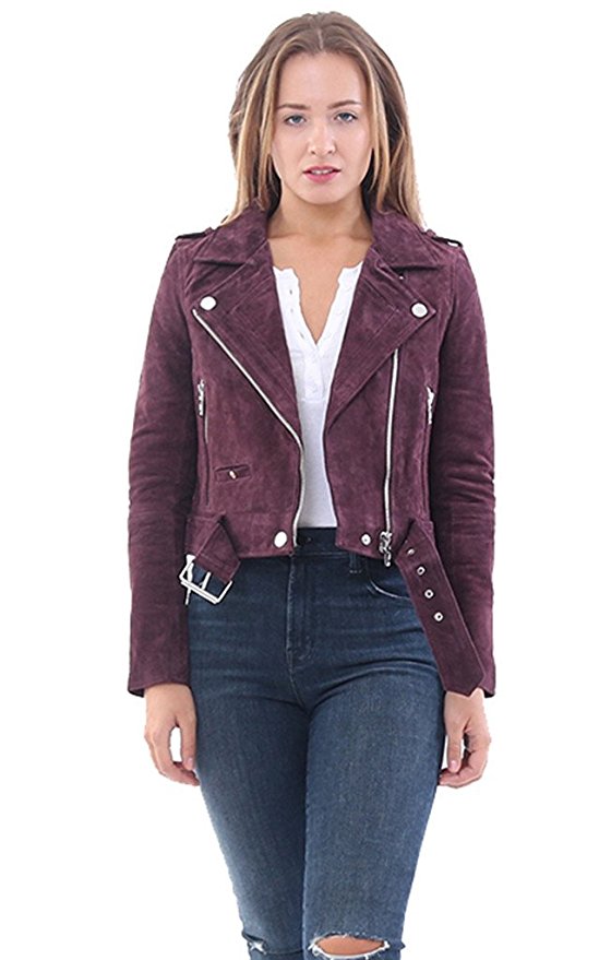[BLANKNYC] Women's Suede Moto Jacket Outerwear