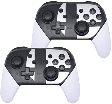 Wireless Controller for Nintendo Switch,Pro Controller Gamepad Joypad Remote Compatible with Nintendo Switch Console (Black & White 2 Pack)