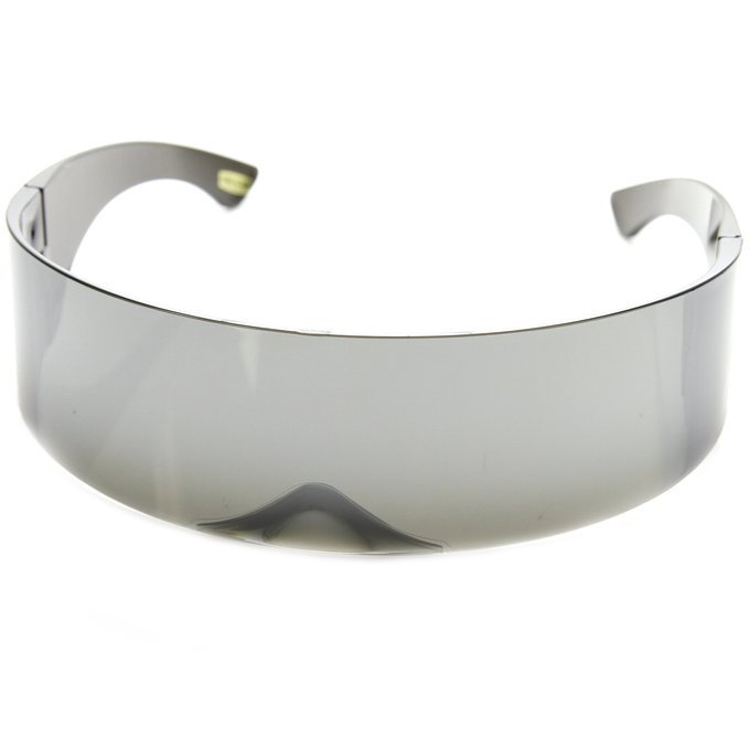 zeroUV - Futuristic Wrap Around Monoblock Shield Sunglasses