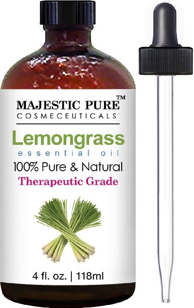 Lemongrass Essential Oil From Majestic Pure Premium Quality Therapeutic Grade 4 Fl Oz