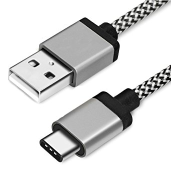 USB Type C Cable3.3ft, Sunskey USB C to USB A Nylon Braided Fast Charging Sync Cable for OnePlus 5T, Google Pixel, LG G6 V20 G5, Samsung Galaxy S8, GoPro Hero 5 (Black, 1m)