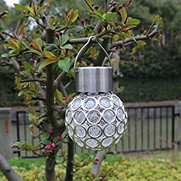 DSstyles 1/2/4Pcs Peacock Eye LED Hanging Lamp Lantern Waterproof Solar Lights Outdoor Garden Decorative Light For Lawn Street Fence