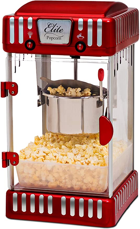 Elite Gourmet Maxi-Matic EPM-250 Tabletop Kettle Popcorn Popper Machine