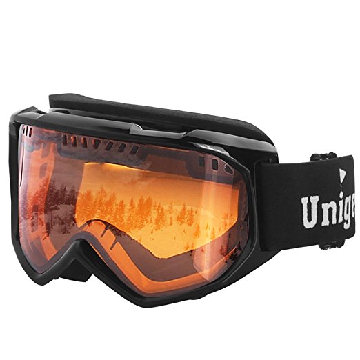 Unigear Ski Goggles, Anti-fog Snow Snowboard OTG Goggles 100% UV Protection for Men, Women and Youth