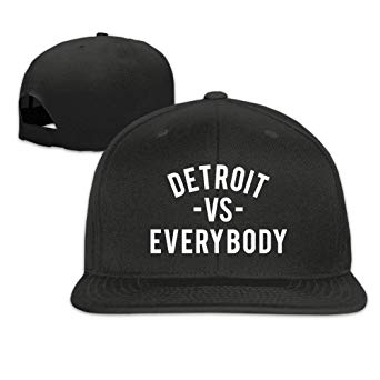 Jusxout Detroit VS Everybody Washed Unisex Adjustable Flat Bill Visor Hip-Hop Hat