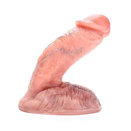 Hyper Realistic Ultra-soft Silicone Dildo Lifelike Vein Superior Penis Dual Layer Liquid Silicone Bendable Penis with Suction Cup Adult Sex Massage Masturbation Toys for Women 6.6 inch (Natural Flesh)